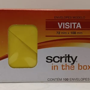 Envelope convite visita - Amarelo