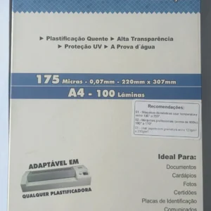 Plástico para plastificação - papel a4