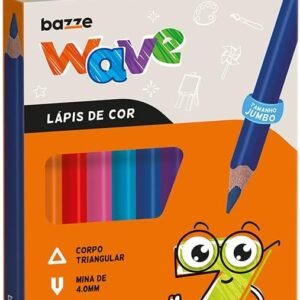 LÁPIS DE COR JUMBO BAZZE WAVE KIT C/ 6 CAIXAS