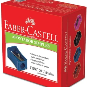 APONTADOR SIMPLES FABER-CASTELL CX C/50 UNIDADES