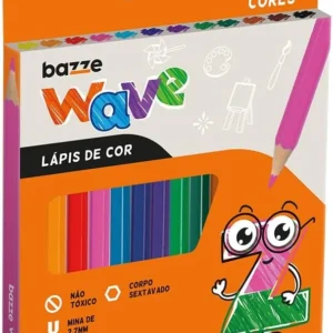 LÁPIS DE COR BAZZE WAVE 2.7mm KIT C/ 12 CAIXAS