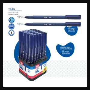 CANETA ESFEROGRÁFICA BLU 0.7MM - TRIS