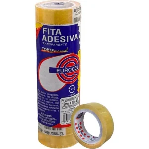FITA ADESIVA TRANSPARENTE 12MM X 20M C/10 ROLOS