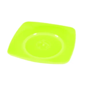Prato Acrílico Quadrado 15cm Verde Claro -Pct. De 10 Unid Plazapel