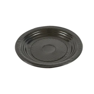 Pratos Descartáveis Raso Preto TF 15 cm-Pct. De 10 Unid Plazapel