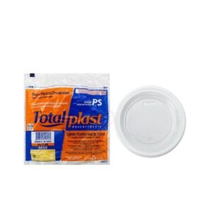 Pratos Descartáveis Raso PR-15-BR Total Plast