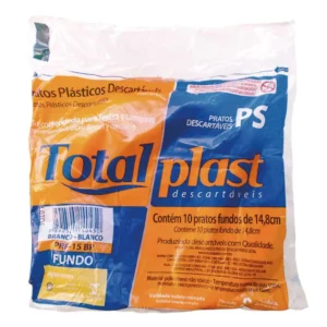 Pratos Descartáveis Fundo PRF-15-BR Total Plast