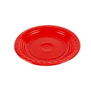 Pratos Descartáveis Raso Vermelho TF 15 cm-Pct. De 10 Unid Plazapel
