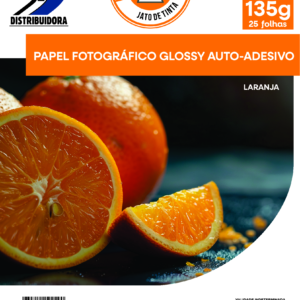 Papel A4 135g Fotográfico Glossy Auto-Adesivo Asa, Pct. 25 Folhas