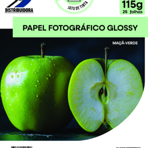 Papel A4 115g Fotográfico Glossy Auto-Adesivo Asa, Pct. 25 Folhas