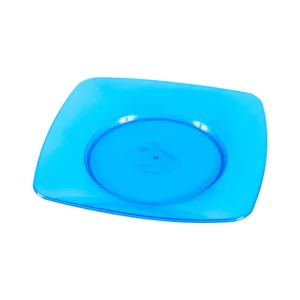 Prato Acrílico Quadrado 15cm Azul Claro -Pct. De 10 Unid Plazapel