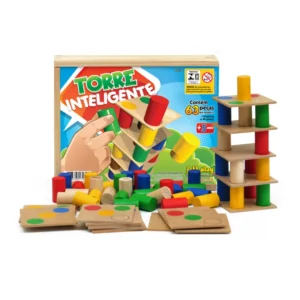 Torre Inteligente em Madeira com 63 peças Jott Play