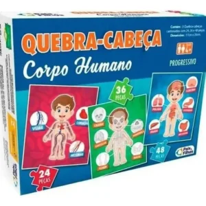 Quebra Cabeça Progressivo Corpo Humano Pais E Filhos