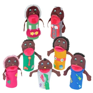 Fantoches Família Negra - 7 Und